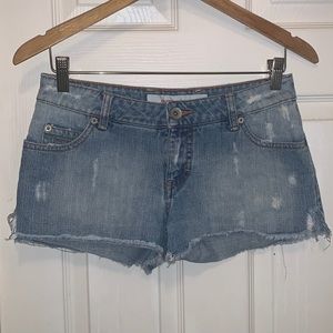 Mossimo Denim Cutoff Distressed Raw Hem Shorts Sz 5